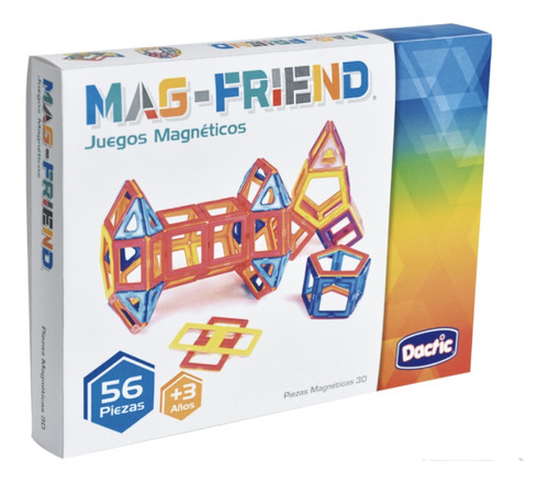 Imagen 2 de 2 de Set de construcción magnético Dactic Magfriend Piezas magnéticas 3D 56u en caja