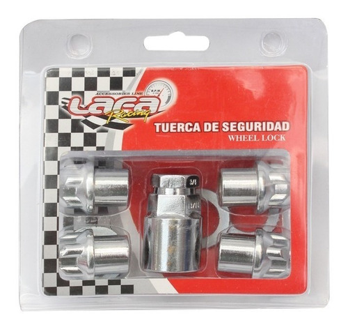 Tuercas Llantas Auto Seguridad 12mmx1.50 Jgo.x4