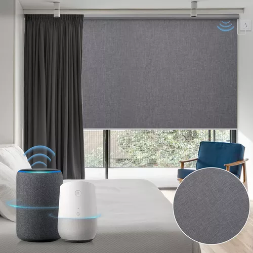 Graywind Cortinas inteligentes motorizadas compatibles con Alexa Google,  cortinas eléctricas con control remoto para puerta corredera, aislamiento