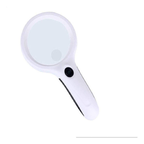 Lupa De Mão Estética 60mm Luz Wood Uv 8 Leds Profissional