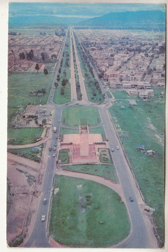 1966 Postal Autopista Norte Bogota Cursada A Chile Con Sello