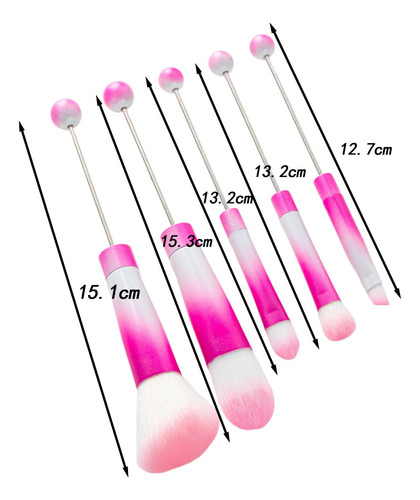2 X 5 Piezas De Brochas Cosméticas Para Sombra De Ojos Con