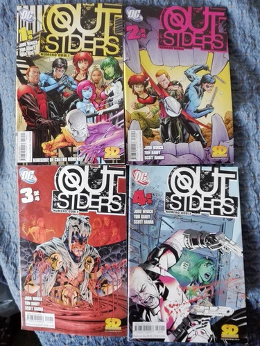 Outsiders 1 Al 4 Completo Sticker Desing Comic Dc Nightwing
