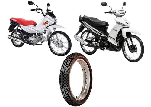 Pneu Dianteiro Biz E Pop 100 125 Crypton 60 100 17 C/ Camara