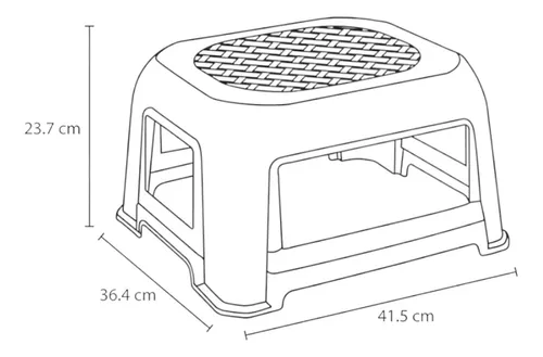 Piso Alzador Café 23.7cm Alto - 36.4x41.5cm Rimax