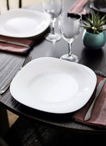 Plato Trinche 26 Cm 8 Piezas Blanco