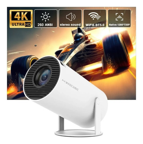 Proyector 4k Hy300, Android 11, 200 Ansi, Bluetooth 5.0, 108