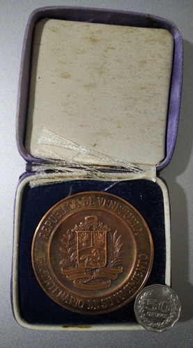 Moneda Medalla Bronce Conmemorativa Venezuela