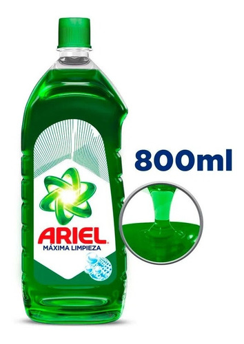 Jabon Liquido Ariel Maxima Limpieza Botella X800ml