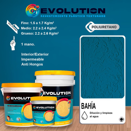 Revestimiento Texturado Evolution Group Rodillo 20 Lts Negro