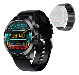 Reloj Inteligente Gadnic Smart Watch Deportivo Y Urbano Pro Caja Negro Malla Negro Bisel Negro