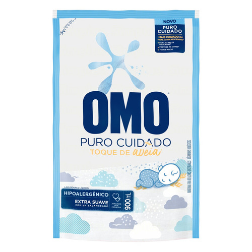 Sabão líquido Omo Puro Cuidado sachê 900 ml