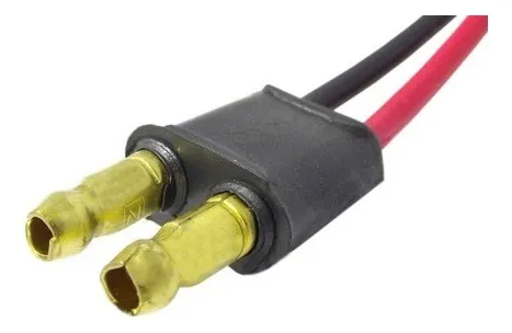 Conecor Ficha Goma Inyectada 2 Vias Macho Macho