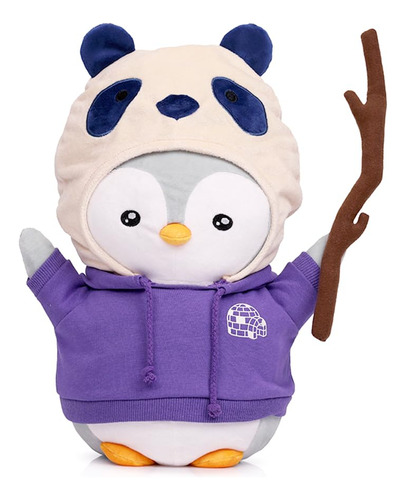 Peluche Cálido/frío De Pingüino Con Linaza Lavanda Y Menta -