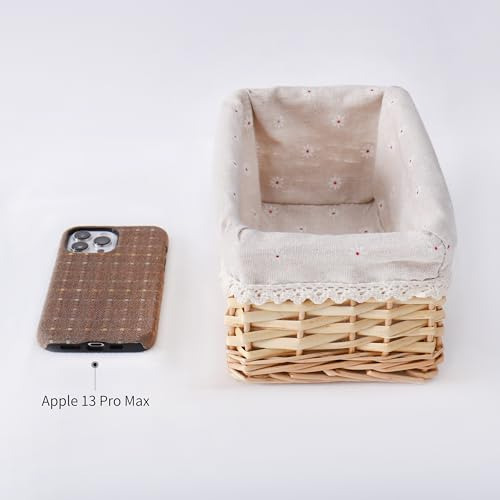 Cesta De Almacenamiento Rectangular De Mimbre Pequeño