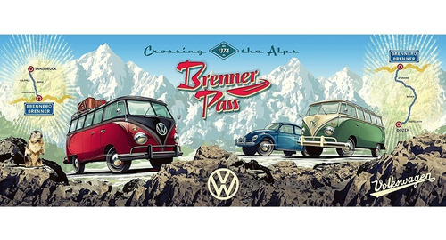 Imagen 6 de 9 de Puzzle Ravensburger 1000 Volkswagen Brenner Pass Panoramico