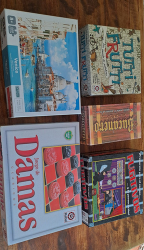 Lote De 5 Juegos De Mesa, Todos Completos. (Usado)