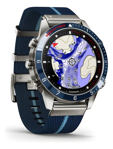 Garmin Marq Captain 2ª Geração Smartwatch Cor da caixa Inox Cor da pulseira Azul
