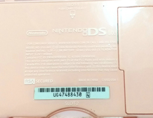 Nintendo Ds Lite Rosa
