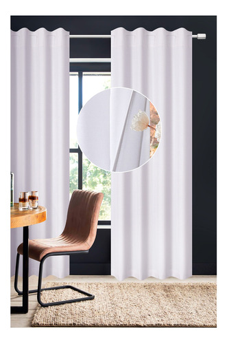 Cortinas Blancas De 50 X 240 Cm Para Sala De Estar