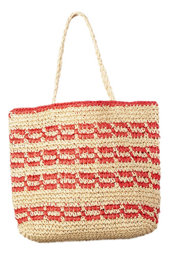 Bolso De Hombro Tejido Bolso De Playa Portátil Para