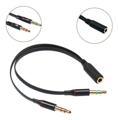 Cabo Adaptador P3 (p2 Combo) P/ Fone E Microfone Headset