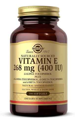 Vitamina E Solgar 400 Iu