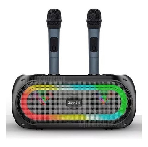 Parlante Portátil Bluetooth 16w + 2 Micrófonos Inalambricos