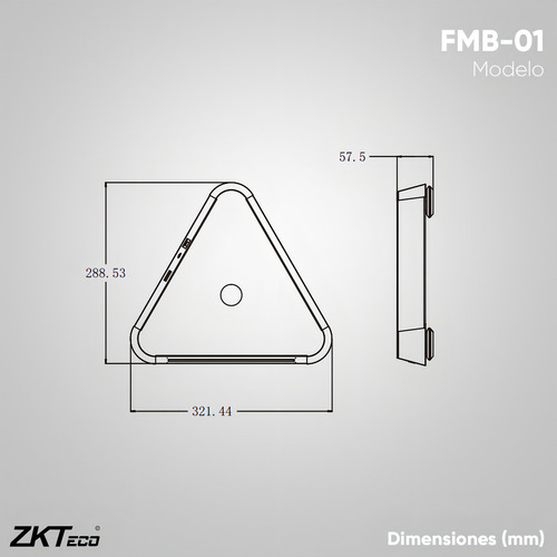 ZKTeco soporte de escritorio para interiores modelo FMB-01 para equipos Visible Light