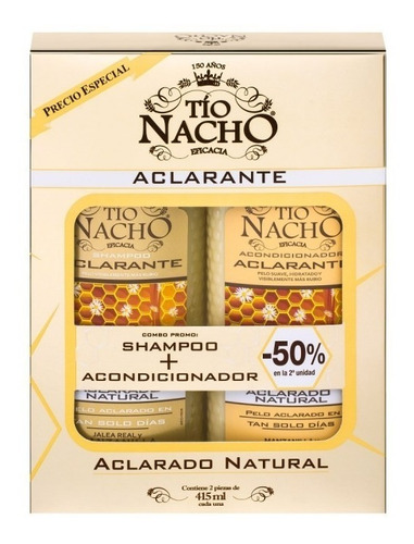 Pack Tio Nacho Aclarante Shampoo + Acondicionador 415ml