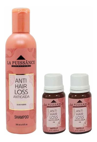 Kit Shampoo + 2 Ampollas Hair Loss - Anti Caída La Puissance