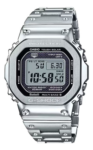 Relógio Casio G-shock Gmw-b5000d-1dr Tough Solar Bluetooth Prateado Prateado