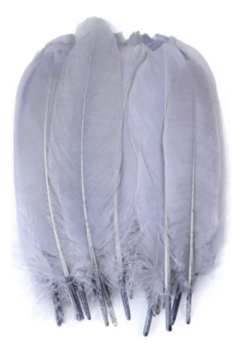 Punhung Pluma Natural Ganso Color Para Atrapasueño Ropa Gris