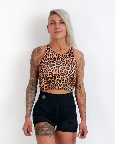 Top Deportivo Tricot Leopardo Leopardo Estampada Xl