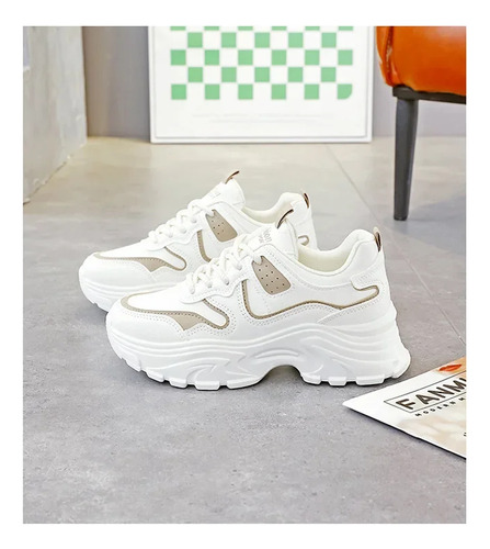 Zapatillas Gruesas, Zapatos Deportivos Casuales A La Moda Para Mujer