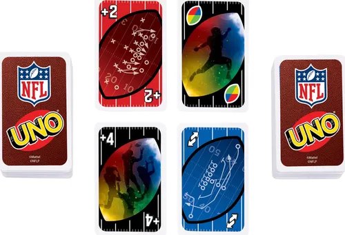Juego De Cartas Uno Nfl Con Logotipos Ideal Para Niños Y A