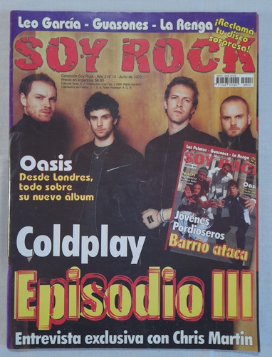 #x Revista Soy Rock N° 14  Oasis Coldplay - Con Posters