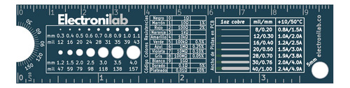 Regla Pcb Electrónica Práctica Smd 10cm Electronilab