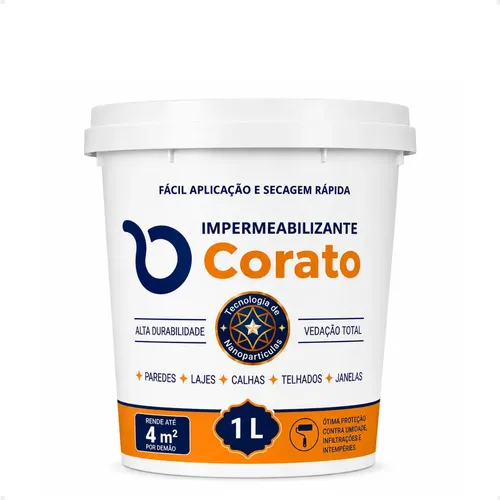 Impermeabilizante Corato 1l Selante Infiltracoes Rende 4m2