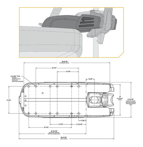 Motor Elétrico Minn Kota Powerdrive 45lbs 12v 48 122cm