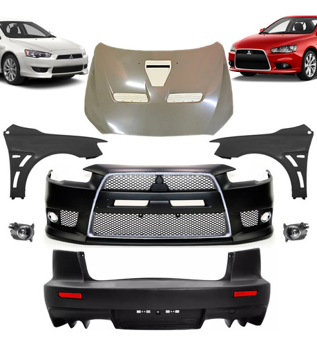 Body Kit Completo Lancer Evolution X Para Hl Hle Gt 2010 19