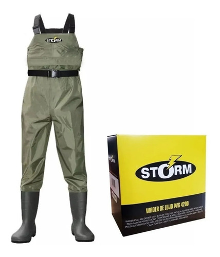 Wader Pesca Storm, Impermeable 420d, Por Tallas, Etk 