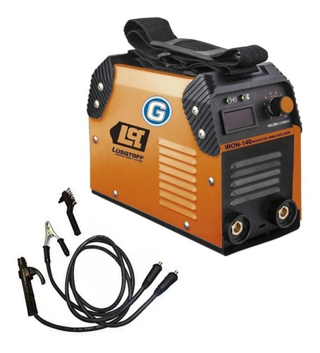 Soldadora inverter Lüsqtoff Iron-140 naranja y negra 50Hz/60Hz 220V