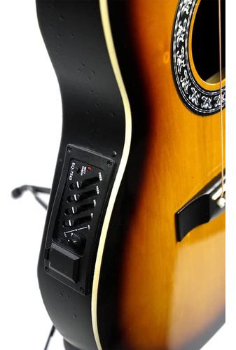 Guitarra Electroacustica Campero Tipo Ovation Sunburst