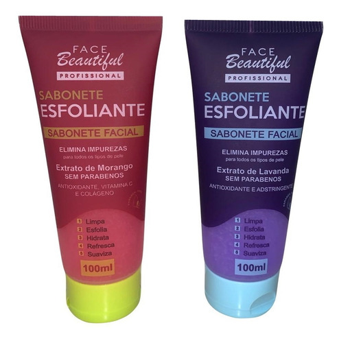 Sabonete Facial Esfoliante De Lavanda 100ml Face Beautiful