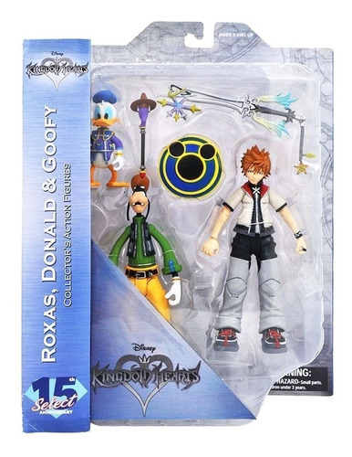 Figuras Kingdom Hearts Diamond Select Roxas, Donald & Goofy