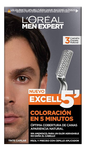 Loreal Men Expert Ecxell 5 3 Castaño Oscuro Natural