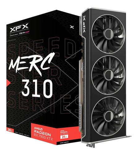 Tarjeta De Video Xfx Merc 310 Rx 7900 Xtx Black 24gb Gddr6