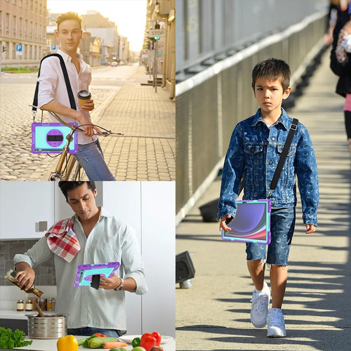 Funda Tablet Uso Rudo Galaxy Tab S9+ Plus 12.4 2023 / X810 Lila