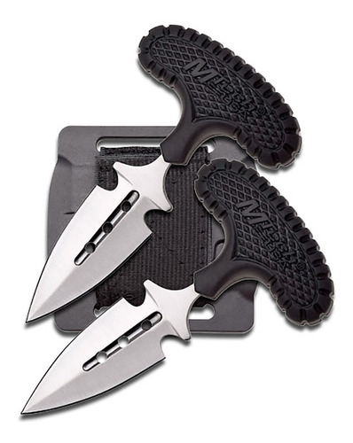 2 Cuchillos Push Dagger Mtech Mt-20-46bk Negras Funda Traser